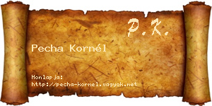 Pecha Kornél névjegykártya